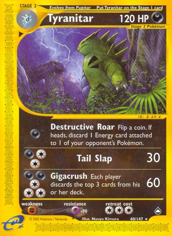 Tyranitar Aquapolis PSA 9 Pokémon card