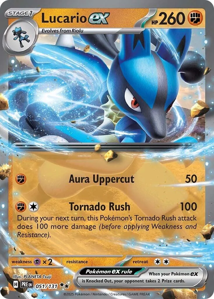 Lucario ex Prismatic Evolutions PSA 10 Pokémon card