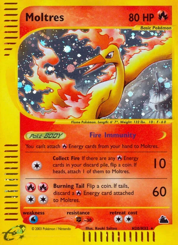 Moltres Skyridge PSA 9 Pokémon card