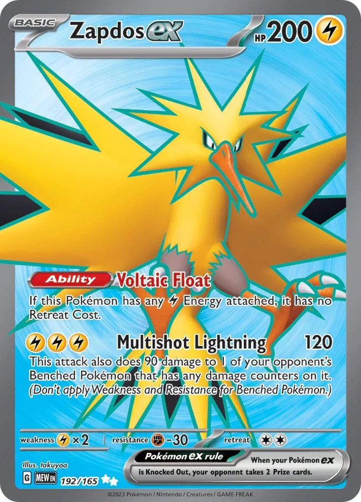 Zapdos ex Scarlet & Violet 151 PSA 10 Pokémon card