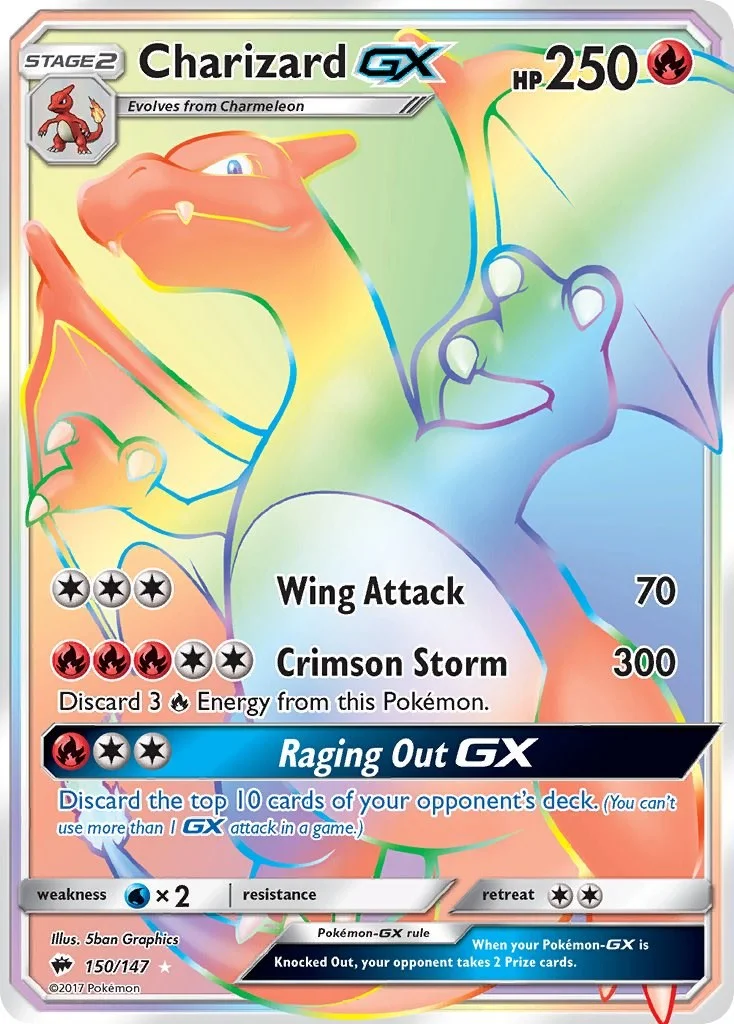 Charizard GX Burning Shadows PSA 10 Pokémon card