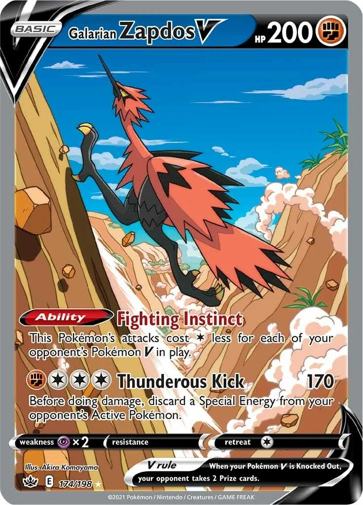 Galarian Zapdos V Chilling Reign PSA 10 Pokémon card
