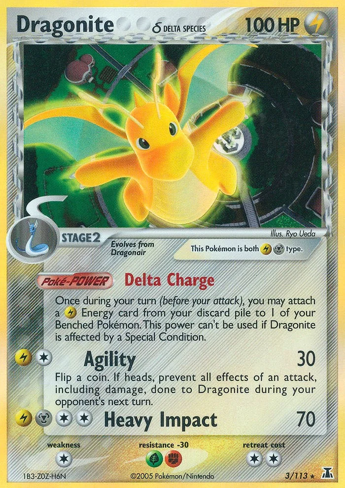 Dragonite Delta Species PSA 9 Pokémon card