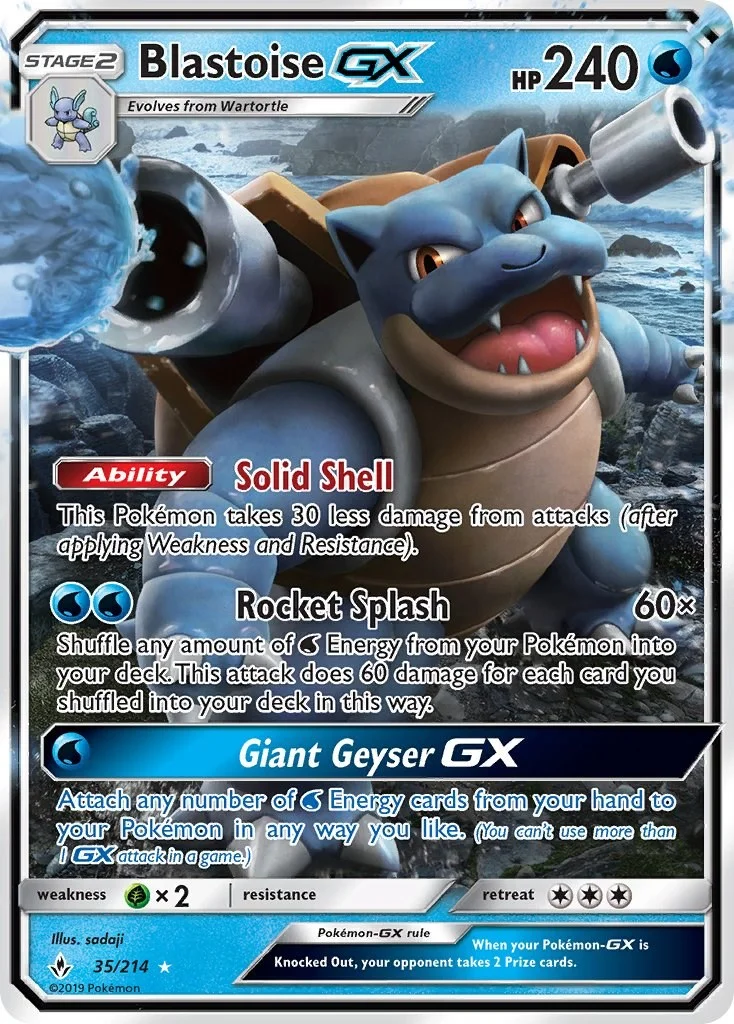 Blastoise GX Unbroken Bonds PSA 10 Pokémon card