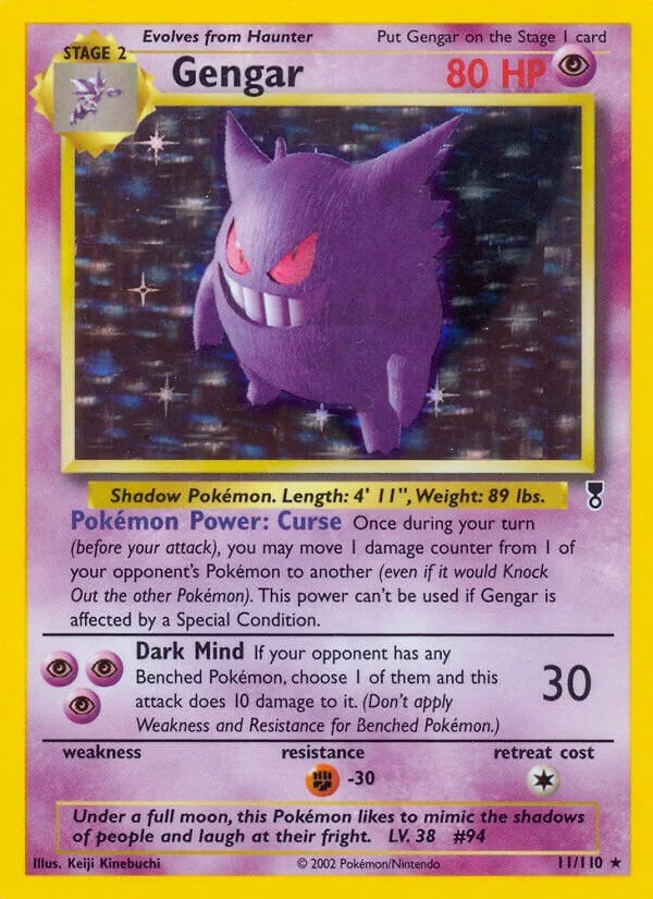 Gengar [Reverse Holo] Legendary Collection Pokémon card
