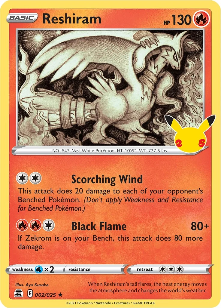 Reshiram Celebrations PSA 10 Pokémon card