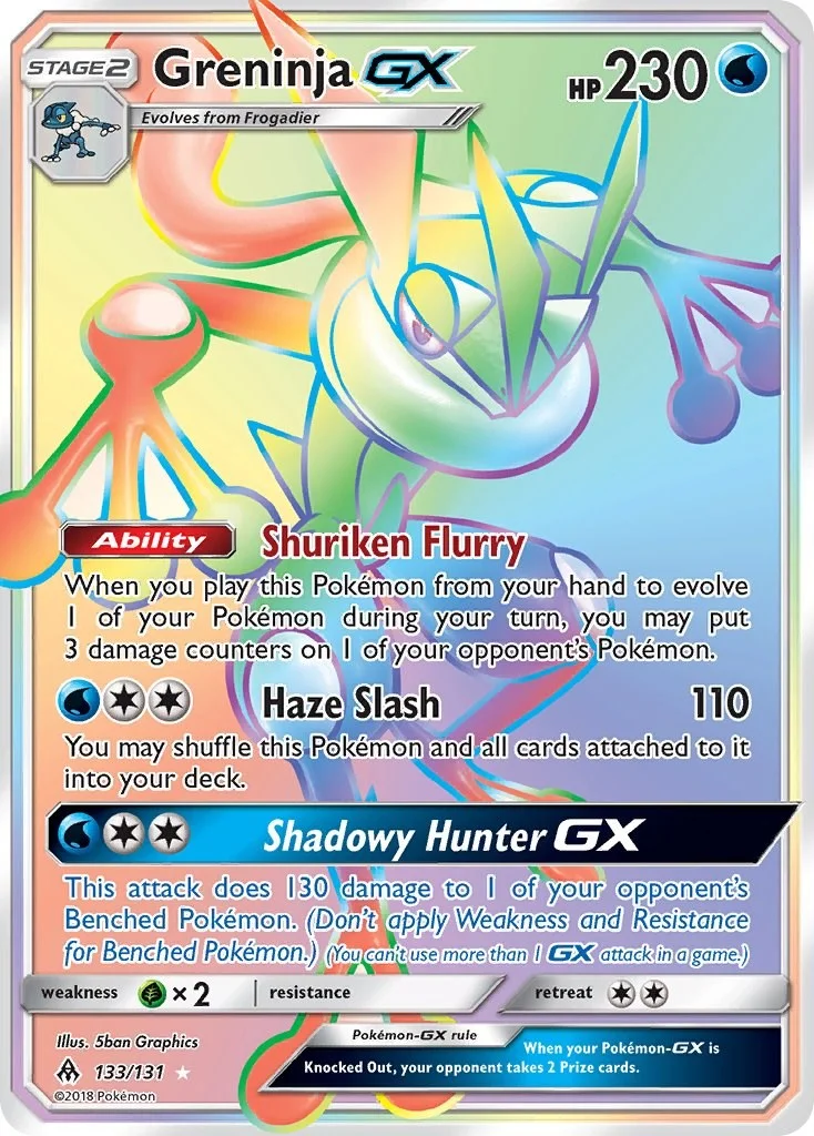 Greninja-GX Forbidden Light PSA 10 Pokémon card